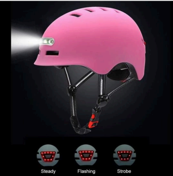 Casque avec LED avant et arrière