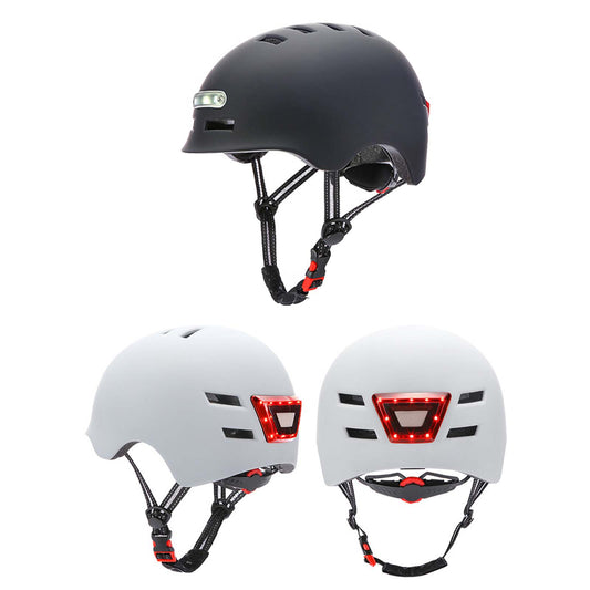 Safety Commuter Helmet with Integrated Rear LED Light