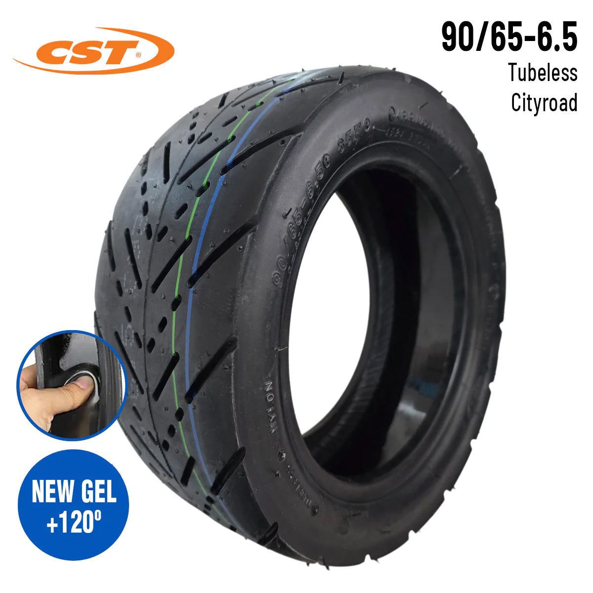 Pneu CST 90/65-6.5 Tubeless avec colle